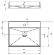 Lavoar pe blat alb Deante Correo 50 cm