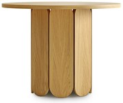 Masă dining cu aspect de lemn de stejar Woodman Soft, ø 98 cm