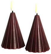 Decorațiune luminoasă de Crăciun burgundy 2 buc. ø 6 cm Laura – Sirius
