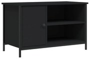 vidaXL Comodă TV, negru, 80x40x50 cm, lemn prelucrat