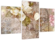 Tablou - Ornament de flori (90x60 cm)