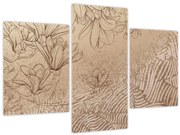 Tablou - Flori desenate (90x60 cm)