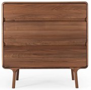 Comodă maro din lemn de nuc 90x90x45 cm Fawn – Gazzda