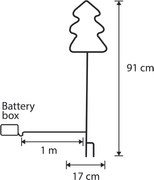 Spot de sol neon de Crăciun Brad verde incl. LED cu temporizator IP44 - Fura