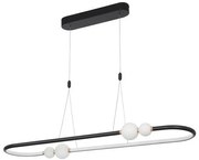 Lustra LED dimabila cu telecomanda design modern Celia negru