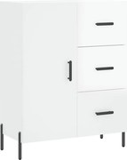 vidaXL Servantă, alb extralucios, 69,5x34x90 cm, lemn compozit