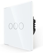 Intrerupator Triplu cu Touch din Sticla LUXION, 500W