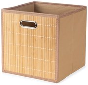 Cutie de depozitare în culoare naturală din bambus 31x31x31 cm – Compactor