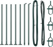 vidaXL Stâlp de gard. 7 pcs Verde Oțel