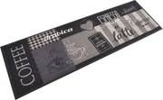 vidaXL Covor de bucătărie lavabil Coffee, negru, 60x180 cm, catifea