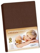 Cearceaf jersey cu elastan, maro, 200 x 220 cm