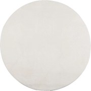 vidaXL Covor IZA aspect scandinav, cu fire scurte, crem, Ø 200 cm