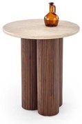 Măsuță de cafea Donovan S, piatră / nuc