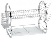 Uscător de vase 2 nivele Muhler MR-5725CR 56,5x25x38cm, argintiu 1004927