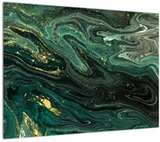 Tablou pe sticlă - Marmură verde (70x50 cm)