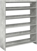 vidaXL Pantofar, gri beton, 80x25x100 cm, lemn prelucrat