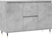 vidaXL Servantă, gri beton, 101,5x35x70 cm, lemn prelucrat