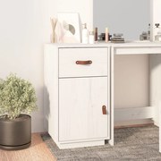 vidaXL Dulap de birou, alb, 40x50x75 cm, lemn masiv de pin