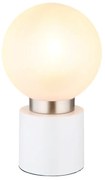Veioza, lampa de masa design modern Marka alb, nichel, opal