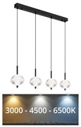 Lustră LED pe cablu Globo 16042-4H AIDA 4xLED/5,75W/230V 3000K/4500K/6500K