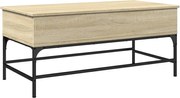 vidaXL Măsuță cafea stejar sonoma 100x50x45 cm lemn prelucrat și metal