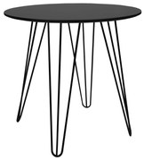 Masa de dining rotunda HARRY 80x80, negru