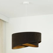 Lustră LED pe cablu Brilagi LYRA 1xE27/15W/230V maro închis/auriu