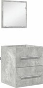 vidaXL Set de mobilier pentru baie cu sertar Gri 41 x 38,5 x 48 cm