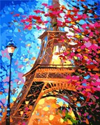 Pictura pe numere cu un cadru "Turnul Eiffel 2" 50x40 cm