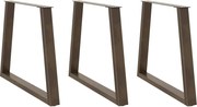 vidaXL Picioare de masă în formă de V, 3 buc., oțel natural, 70x(72-73,3) cm