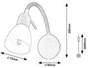 Rabalux 73090 - Aplica de perete SOMA 1xE14/40W/230V