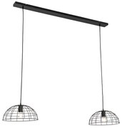 Lampă suspendată industrială neagră cu 2 lumini - Hanze