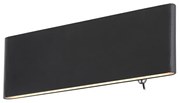 Aplica LED cu iluminat ambiental sus/jos SIEGFRIED negru 8W