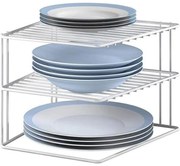 Raft suplimentar alb din oțel 25x25 cm Silos – Metaltex