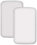 Set 2 cearceafuri din bumbac cu elastic roata pentru patut cosleeper 90x50 cm Kidizi, Gri deschis