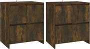 vidaXL Servante, 2 buc., stejar fumuriu, 70x41x75 cm, lemn prelucrat