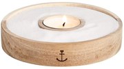 Suport de lumanare ANCHOR din lemn si nisip