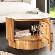 Masuta lemn de mango, marmura alba TRES CHIC 60cm