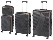 TraveLux Urban XXV gurulós bőrönd szett fekete