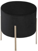 Scaun din catifea, 33 cm, neagru