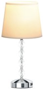 HOMCOM Lampă de Masă cu Buton și Port USB, Lampă Modernă din Metal, Sticlă și Poliester, Ø23x45 cm, Argintiu | Aosom Romania