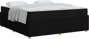 vidaXL Cadru de pat cu saltea Negru 180 x 200 cm țesătură