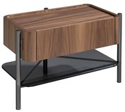 Noptiera, Masuta laterala moderna design LUX Walnut and Black