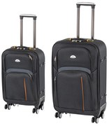 TraveLux Light II gurulós bőrönd szett fekete