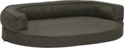 vidaXL Saltea ergonomică pat de câini, gri închis, 75x53 cm, aspect in