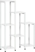 Outsunny Suport pentru flori, suport plante, 7 niveluri, pentru interior și exterior, oțel, alb, 65 x 23 x 94,5cm | Aosom Romania