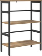 vidaXL Raft pentru cărți Stejar Artizanal 60 x 29,5 x 81 cm