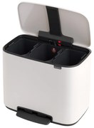Coș de gunoi alb de reciclat/cu pedală din oțel 33 l Bo – Brabantia