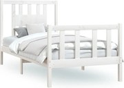 vidaXL Cadru de pat cu tăblie, 90x200 cm, lemn masiv de pin