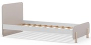 Pat pentru copii crem din lemn de pin 90x190 cm Nora – Marckeric
